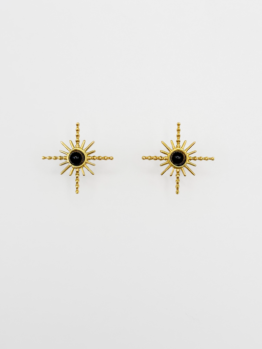 PENDIENTES CAPELLA ORO NEGRO
