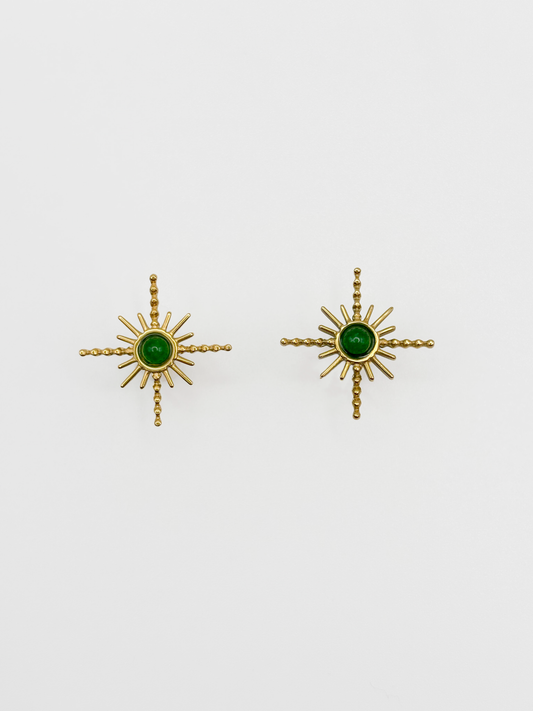PENDIENTES CAPELLA ORO VERDE